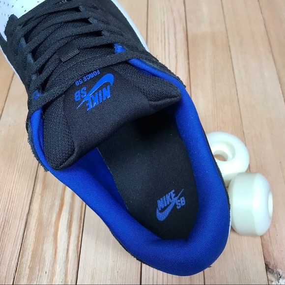 Nike SB Force 58 Black Sport Royal Skate Shoes - Picture 4 of 5